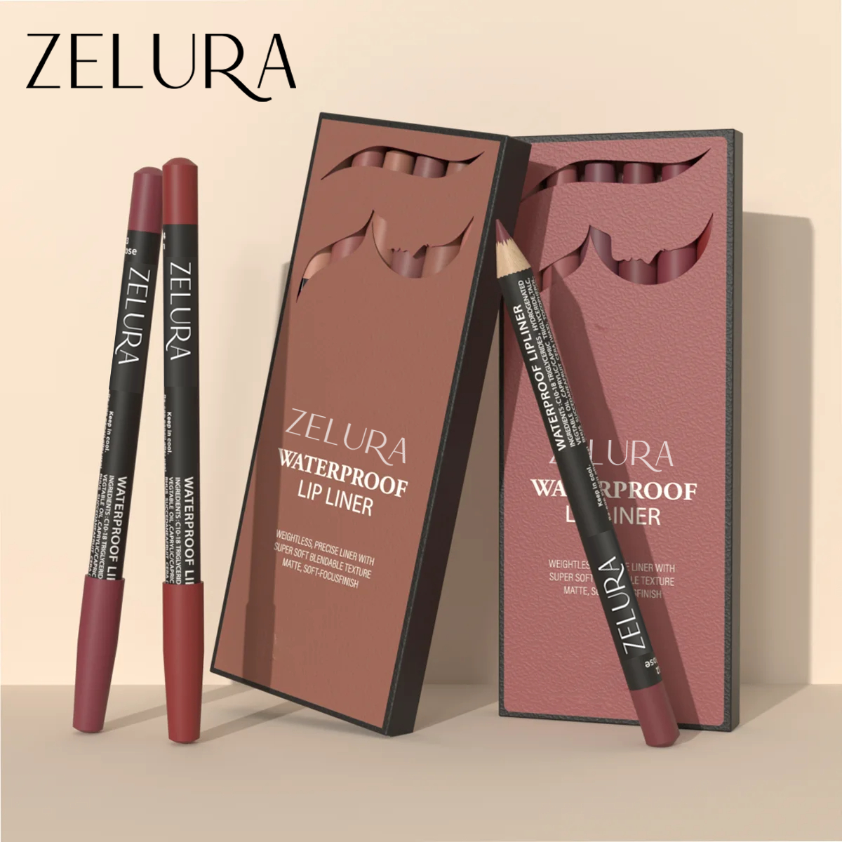 Velvet Matte Lip Liner | Warm Caramel - Set of 6