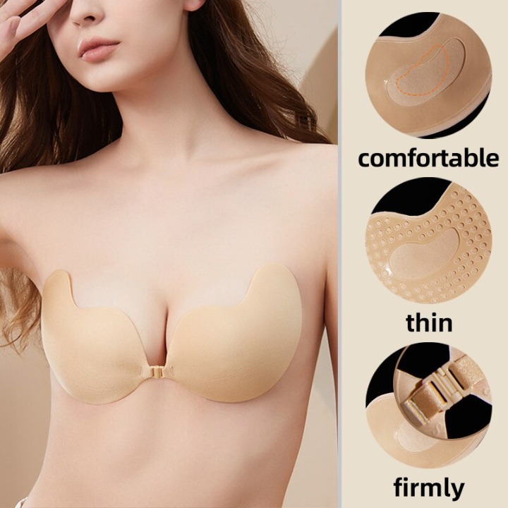 Zelura Invisible Lift™ | Strapless Push-Up Bra | Nude - Black