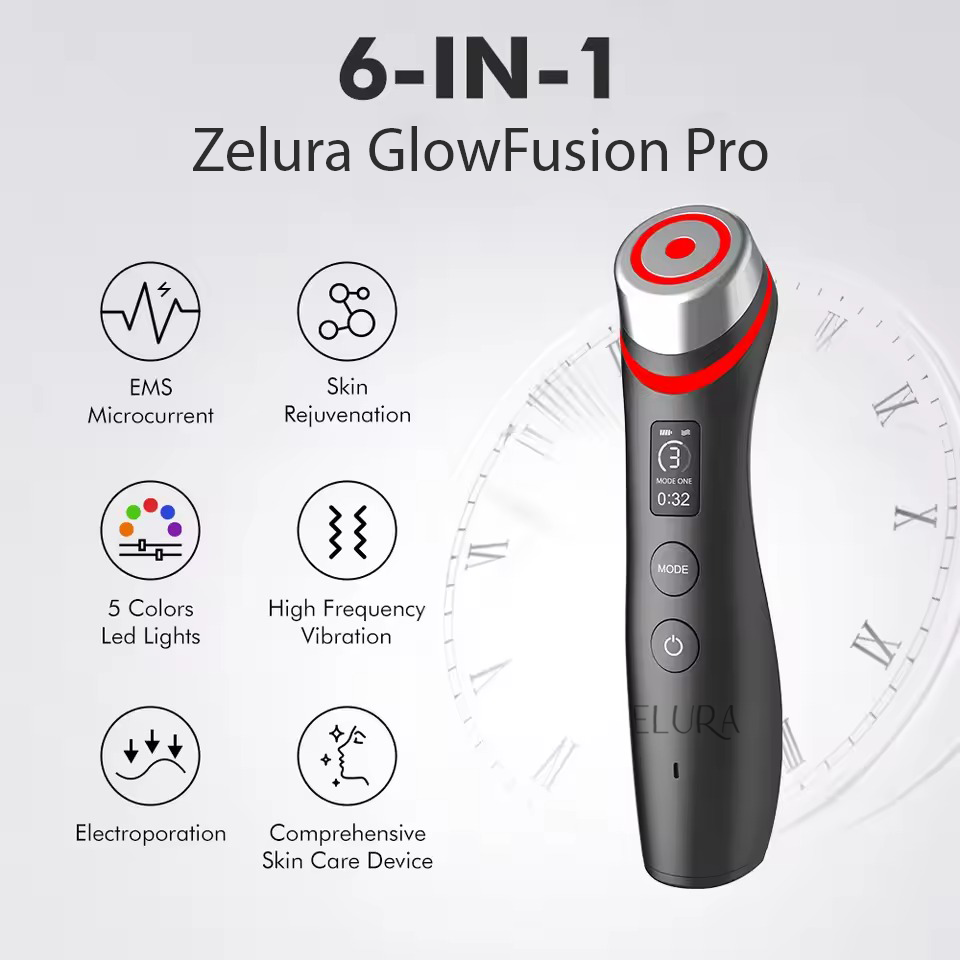 Zelura Nova Glow Pro | 6-in-1 LED Skin Perfector