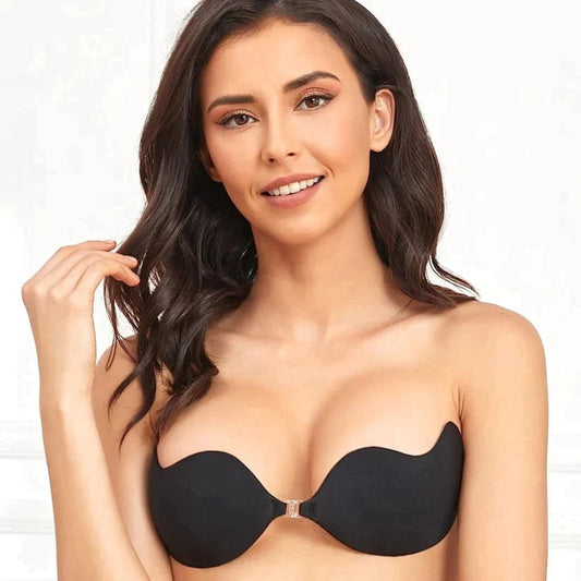 Zelura Invisible Lift™ | Strapless Push-Up Bra | Nude - Black